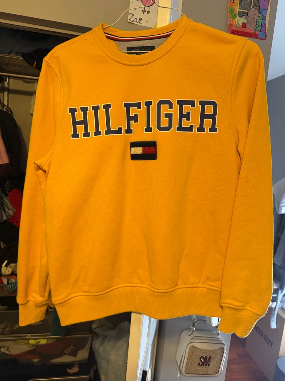 Tommy Hilfiger Men's Bright Yellow Sweatshirt